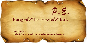 Pongrátz Erzsébet névjegykártya