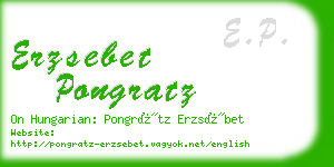 erzsebet pongratz business card